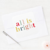 Modern kleurrijk alles is helder | Happy Holiday Vierkante Sticker (Envelop)