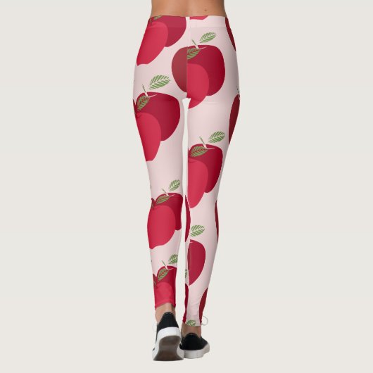 Modern kleurrijk Apple patroon legging ontwerp (Achterkant)