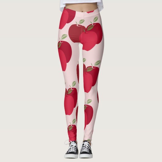 Modern kleurrijk Apple patroon legging ontwerp (Voorkant)