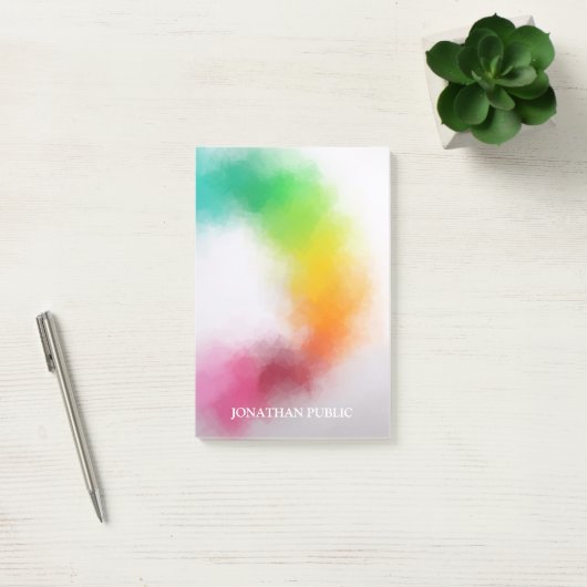 Modern kleurrijk blauw Paars rood Sinaasappel Post-it® Notes (Kantoor)