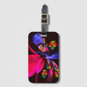 Modern kleurrijk bloemig Abstract kunstpatroon #06 Bagagelabel (Voorkant (verticaal))