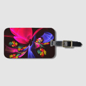 Modern kleurrijk bloemig Abstract kunstpatroon #06 Bagagelabel (Voorkant (horizontaal))