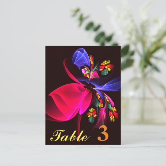 Modern kleurrijk bloemig Abstract kunstpatroon #06 Briefkaart (Staand voorkant)