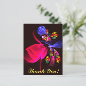 Modern kleurrijk bloemig Abstract kunstpatroon #06 Briefkaart (Staand voorkant)