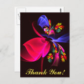 Modern kleurrijk bloemig Abstract kunstpatroon #06 Briefkaart (Voorkant / Achterkant)