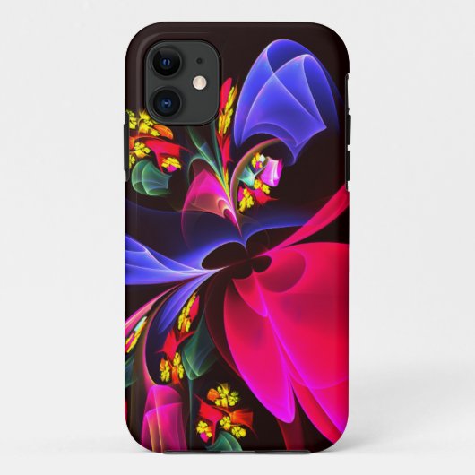 Modern kleurrijk bloemig Abstract kunstpatroon #06 Case-Mate iPhone Case (Achterkant)