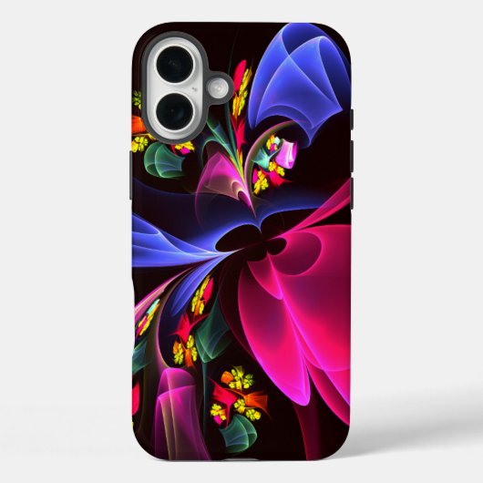 Modern kleurrijk bloemig Abstract kunstpatroon #06 Case-Mate iPhone Case (Achterkant)