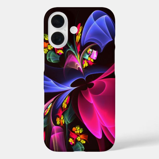 Modern kleurrijk bloemig Abstract kunstpatroon #06 Case-Mate iPhone Case (Achterkant)