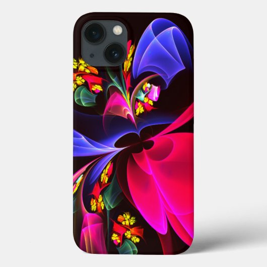 Modern kleurrijk bloemig Abstract kunstpatroon #06 Case-Mate iPhone Case (Achterkant)