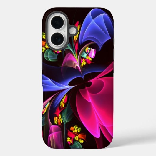 Modern kleurrijk bloemig Abstract kunstpatroon #06 Case-Mate iPhone Case (Achterkant)