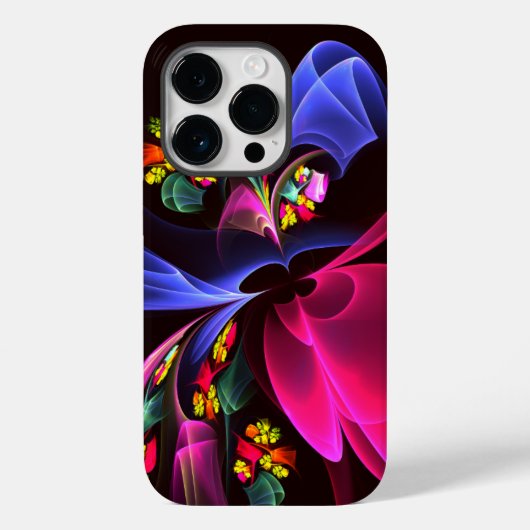 Modern kleurrijk bloemig Abstract kunstpatroon #06 Case-Mate iPhone Case (Achterkant)