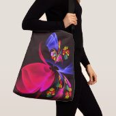 Modern kleurrijk bloemig Abstract kunstpatroon #06 Crossbody Tas (Dichtbij)