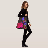 Modern kleurrijk bloemig Abstract kunstpatroon #06 Crossbody Tas (Op model)