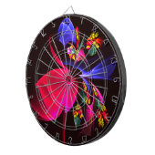 Modern kleurrijk bloemig Abstract kunstpatroon #06 Dartbord (Voorkant Rechts)