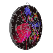 Modern kleurrijk bloemig Abstract kunstpatroon #06 Dartbord (Voorkant Links)