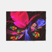 Modern kleurrijk bloemig Abstract kunstpatroon #06 Fleece Deken (Voorkant (Horizontaal))