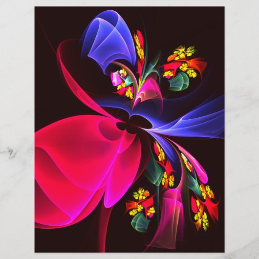 Modern kleurrijk bloemig Abstract kunstpatroon #06 Flyer (Voorkant)