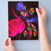 Modern kleurrijk bloemig Abstract kunstpatroon #06 Flyer (Hand)