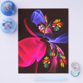 Modern kleurrijk bloemig Abstract kunstpatroon #06 Flyer (Enkel)