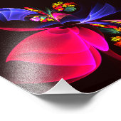 Modern kleurrijk bloemig Abstract kunstpatroon #06 Foto Afdruk (Hoek)