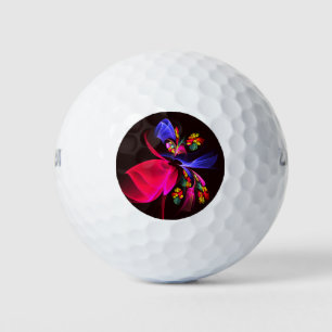 Modern kleurrijk bloemig Abstract kunstpatroon #06 Golfballen
