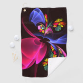 Modern kleurrijk bloemig Abstract kunstpatroon #06 Golfhanddoek (Insitu)