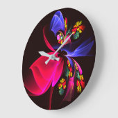 Modern kleurrijk bloemig Abstract kunstpatroon #06 Grote Klok (Hoek)