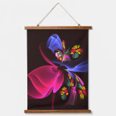 Modern kleurrijk bloemig Abstract kunstpatroon #06 Hangend Wandkleed (Voorkant)