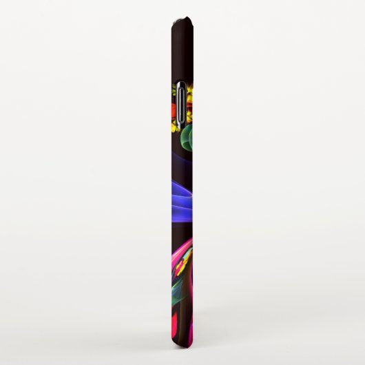 Modern kleurrijk bloemig Abstract kunstpatroon #06 iPhone Hoesje (Rechterkant)