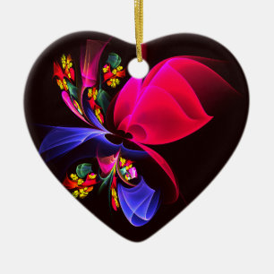 Modern kleurrijk bloemig Abstract kunstpatroon #06 Keramisch Ornament