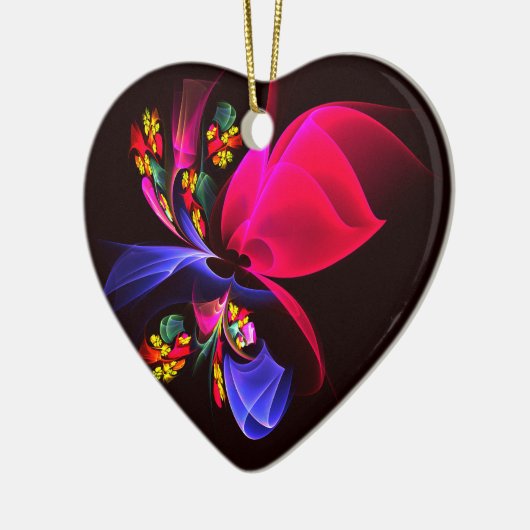 Modern kleurrijk bloemig Abstract kunstpatroon #06 Keramisch Ornament (Links)