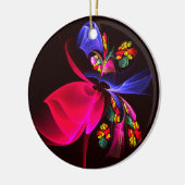 Modern kleurrijk bloemig Abstract kunstpatroon #06 Keramisch Ornament (Links)