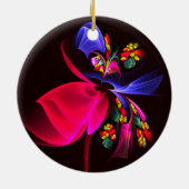 Modern kleurrijk bloemig Abstract kunstpatroon #06 Keramisch Ornament (Achterkant)