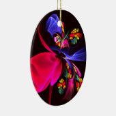 Modern kleurrijk bloemig Abstract kunstpatroon #06 Keramisch Ornament (Rechts)