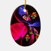 Modern kleurrijk bloemig Abstract kunstpatroon #06 Keramisch Ornament (Voorkant)