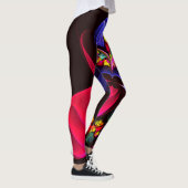 Modern kleurrijk bloemig Abstract kunstpatroon #06 Leggings (Rechts)