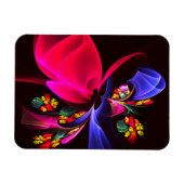 Modern kleurrijk bloemig Abstract kunstpatroon #06 Magneet (Horizontaal)