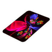 Modern kleurrijk bloemig Abstract kunstpatroon #06 Magneet (Linkerzijde)