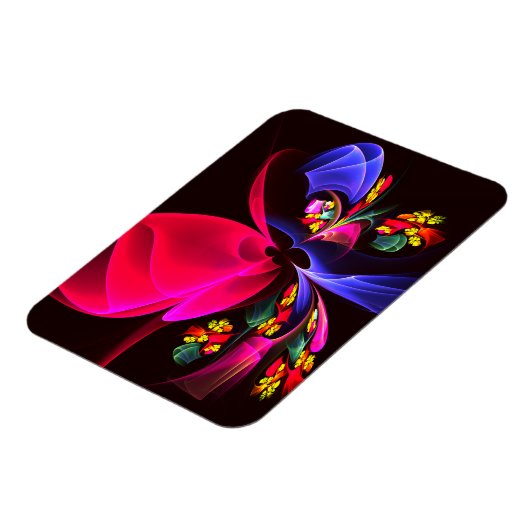 Modern kleurrijk bloemig Abstract kunstpatroon #06 Magneet (Linkerzijde)