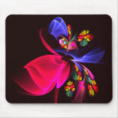 Modern kleurrijk bloemig Abstract kunstpatroon #06 Muismat (Voorkant)