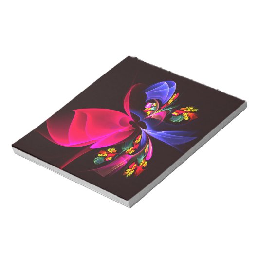 Modern kleurrijk bloemig Abstract kunstpatroon #06 Notitieblok (Linkerzijde)