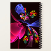 Modern kleurrijk bloemig Abstract kunstpatroon #06 Notitieboek (Achterkant)