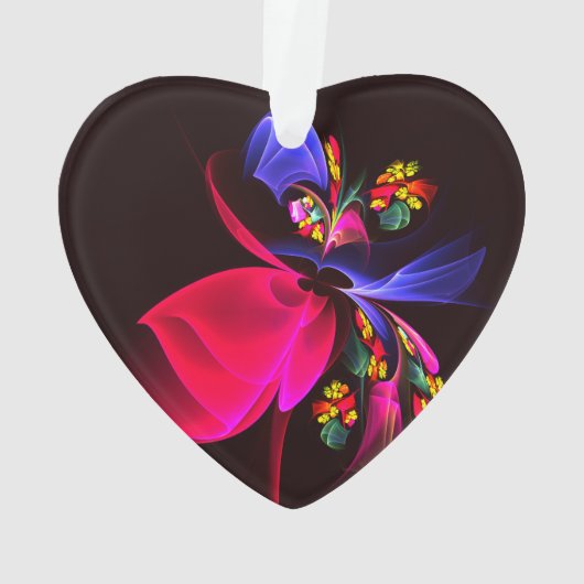 Modern kleurrijk bloemig Abstract kunstpatroon #06 Ornament (achterkant)