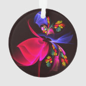 Modern kleurrijk bloemig Abstract kunstpatroon #06 Ornament (achterkant)