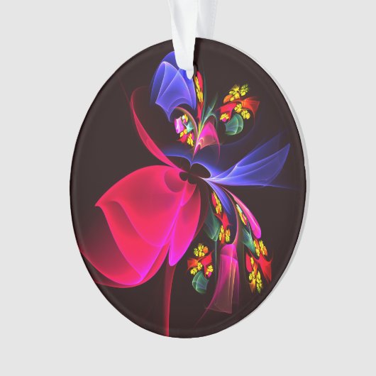 Modern kleurrijk bloemig Abstract kunstpatroon #06 Ornament (voorkant)