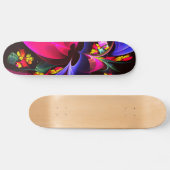 Modern kleurrijk bloemig Abstract kunstpatroon #06 Persoonlijk Skateboard (Horizontaal)