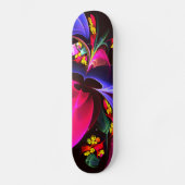 Modern kleurrijk bloemig Abstract kunstpatroon #06 Persoonlijk Skateboard (Voorkant)