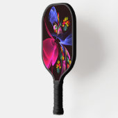 Modern kleurrijk bloemig Abstract kunstpatroon #06 Pickleball Paddle (Links)