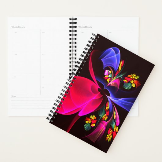 Modern kleurrijk bloemig Abstract kunstpatroon #06 Planner (Display)