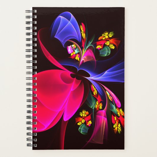 Modern kleurrijk bloemig Abstract kunstpatroon #06 Planner (Voorkant)
